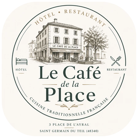 Hôtel-Restaurant<br />3 place de L'ayral<br />48340 Saint-Germain-du-Teil<br />Tel : 09 83 72 81 74
